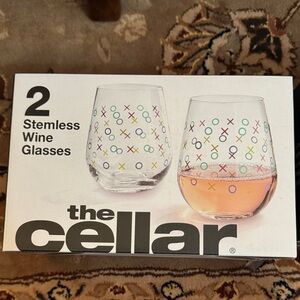 The Cellar Stemless Wine Glasses - Multicolor Design